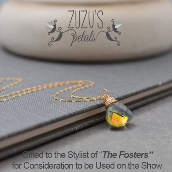 Crystal Necklace Swarovski Wire Wrapped Pendant - Picture 3 of 3